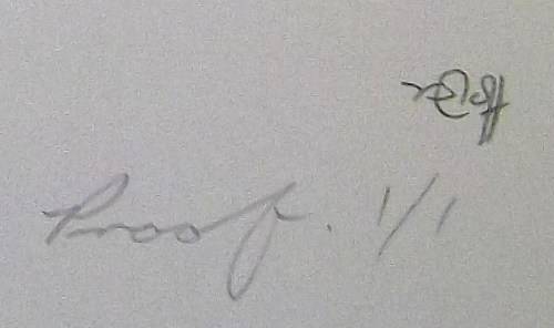 Zakkie Eloff. RHINO (red). Hand printed. Pencil signed. Only one proof.