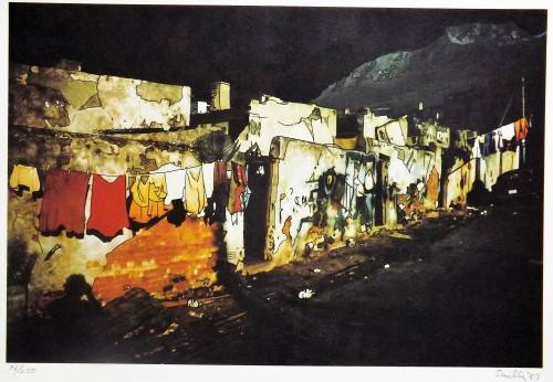 Larry Scully. DISTRICT SIX. Cape Town. 1983 litho, signed in pencil. 420mm x 300mm