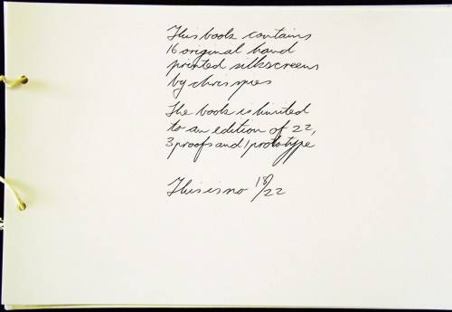 Chris Spies. NUDE DATE WITH HISTORY.15 Hand printed 1970's erotic silkscreens. Signed. edition of 22