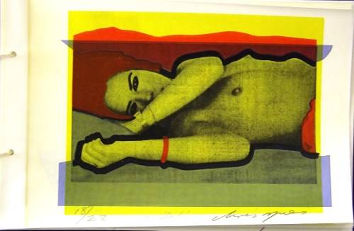 Chris Spies. NUDE DATE WITH HISTORY.15 Hand printed 1970's erotic silkscreens. Signed. edition of 22