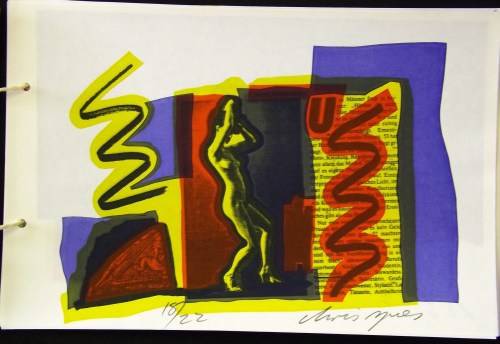 Chris Spies. NUDE DATE WITH HISTORY.15 Hand printed 1970's erotic silkscreens. Signed. edition of 22