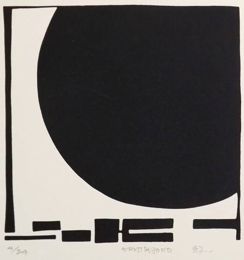 Ernst de Jong. Hand printed silkscreen 1967. Pencil signed and numbered.