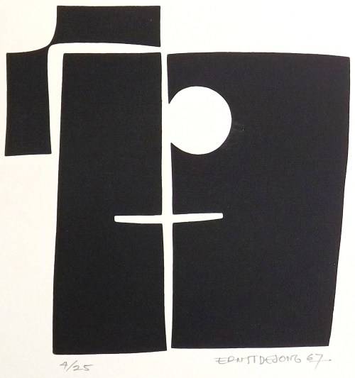 Ernst de Jong. Hand printed silkscreen 1967. Pencil signed and numbered.