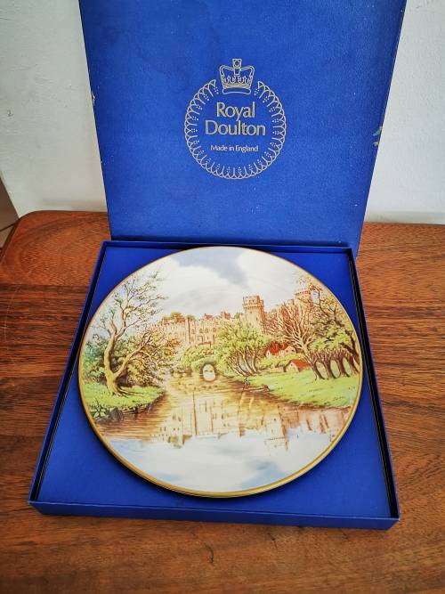 A lovely Royal Doulton Warwick Castle Plate in its original box