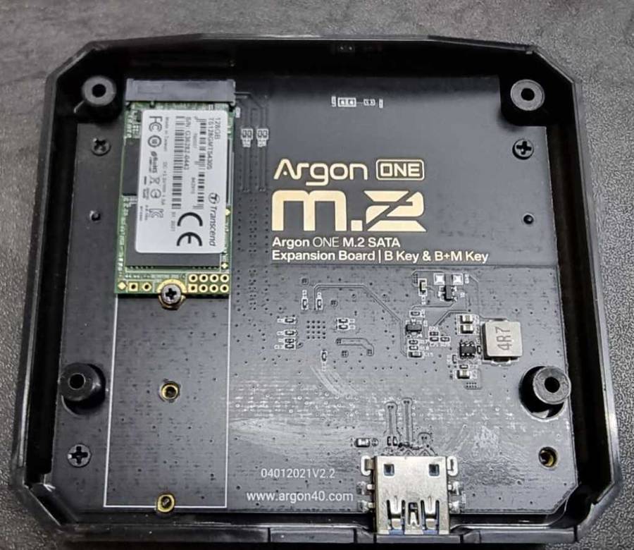 RaspberryPi 4B, 4GB memory, Argon M.2, 128G SSD (used)
