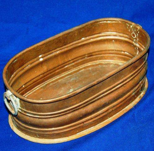 Copper Trough Planter - Length 240mm Width 125mm