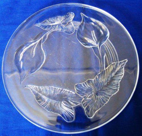 2 Attractive Heavy Glass Platters (1 Marked France) - Largest Diameter 310mm