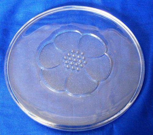 2 Attractive Heavy Glass Platters (1 Marked France) - Largest Diameter 310mm