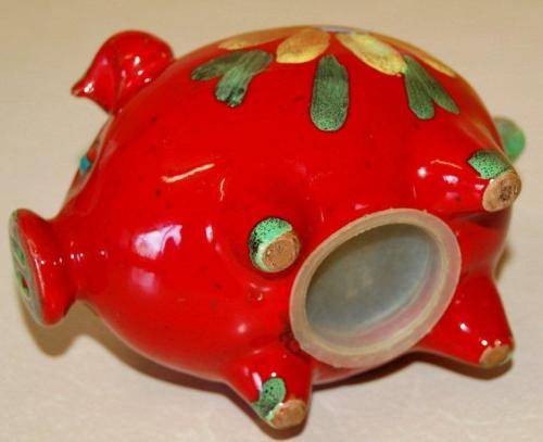 Cute Little Piggy Bank - Complete with Stopper - Small Nick on his nose - Length 130mm