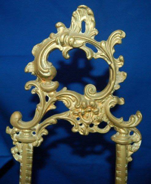 Ornate Vintage Brass Display Easel Stand - Height 540mm Width 260mm