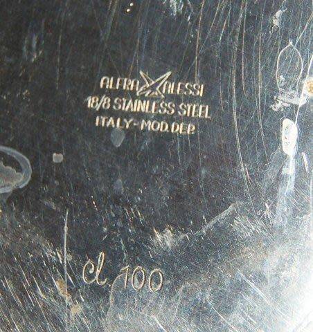 Alfra Alessi Italy - 18/8 Stainless Tea Set on Tray - See description for sizes