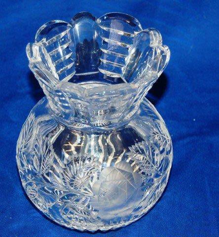 Absolutely Stunning - Heavy Lead Crystal - Rose Cut Vase - Height 145mm - See all Pictures.