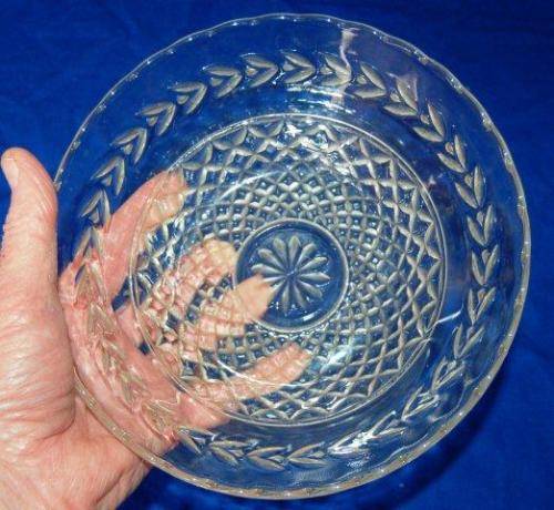 2 Attractive Glass Bowls - As per pictures - Sold as one lot - Largest Diameter 205mm