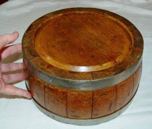 Beautiful Barrel Oak Bowl / Planter - Diameter 280mm Height 130mm - See all pictures
