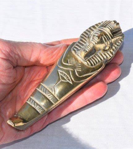 Quality Miniature Brass Sarcophagus and the 3 Pyramids of Giza. Sold as 1 lot . See Pictures