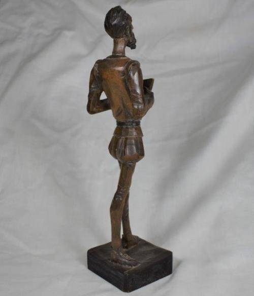 Don Quixote - Hand carved wooden figurine OURO Spain - Height 250mm