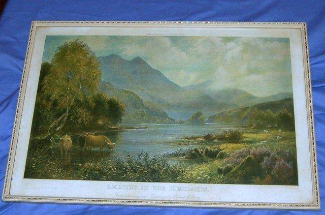 Morning In The Highlands - Print ( Original by Hubert G. Percy ) Framed behind glass.