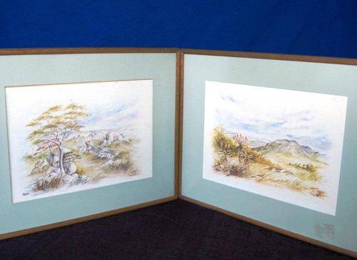 " Matopos and Inyanga " Prints by " Crystal Wynn " Each measures 430mm X 350mm