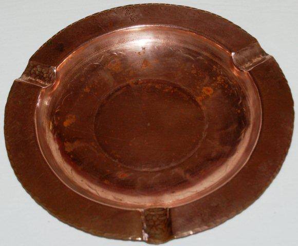 De Klerk Original Hand Beaten Copper Ashtray - Diameter 210mm