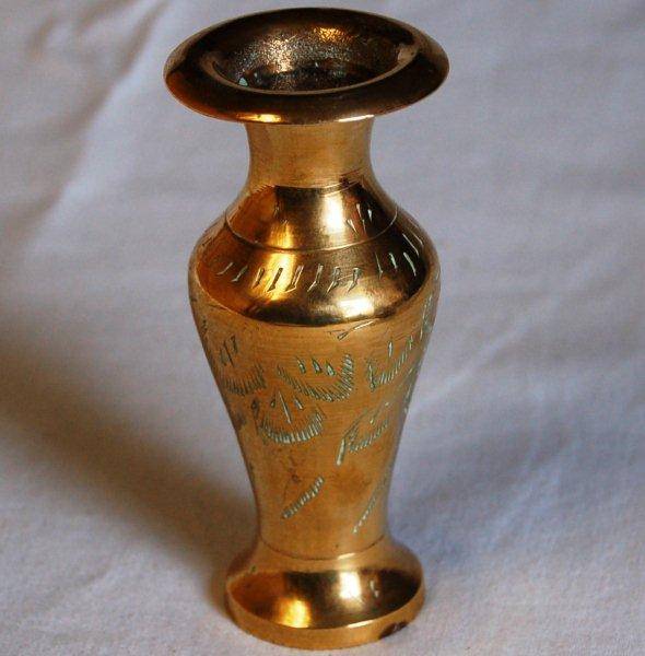 Miniature Brass Vase - Height 90mm