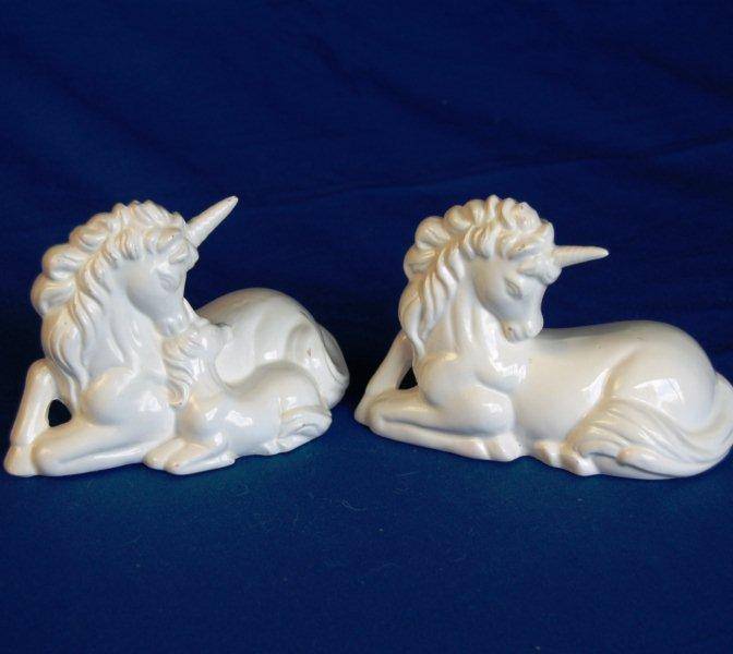 Ceramic Unicorn Family - Largest is 150mm X 105mm