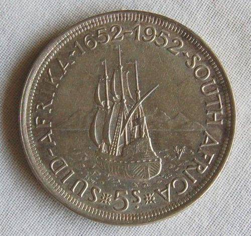 1952 S.A. 5 Shilling Coin