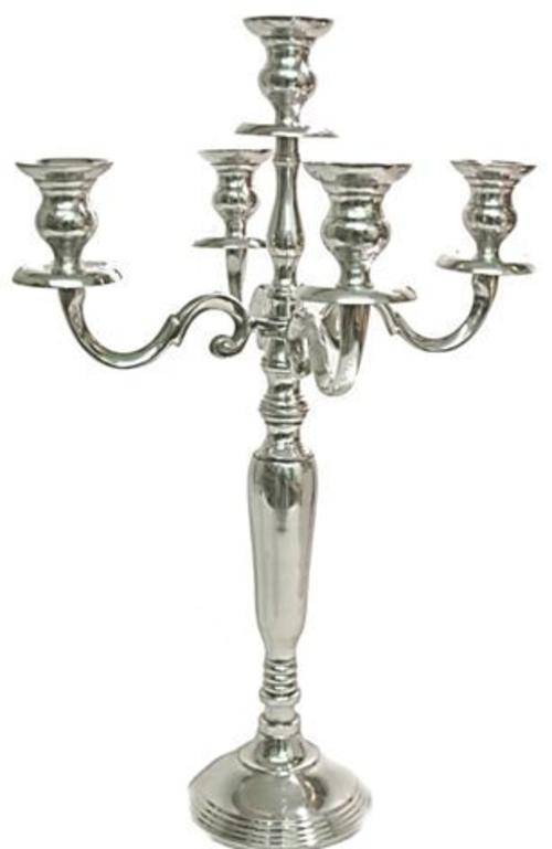 Bello Progetti - 5 Light Silver Candelabra
