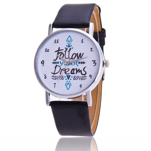 Follow your dreams Watch (White strap)
