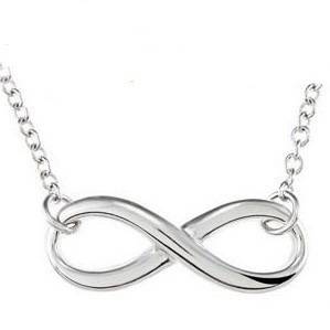 Infinity Silver Colour Pendant Necklace