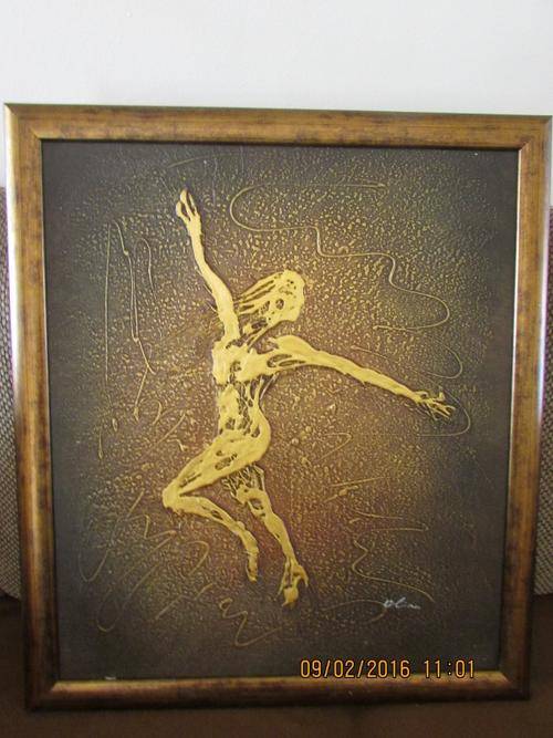 ANOTHER Stunning Original Textured Artwork of a dancing lady