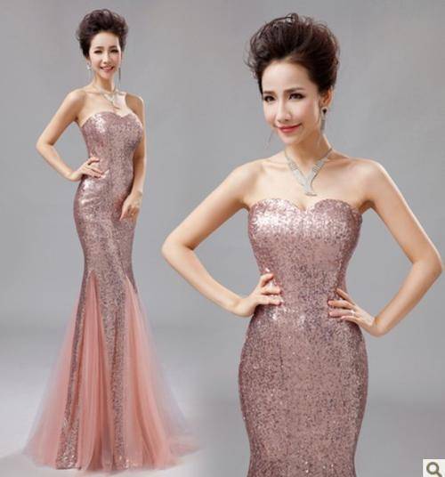 Special offer New Sequins Wedding Dresses Formal Party Ball Evening Pageant Dresses 6Colors