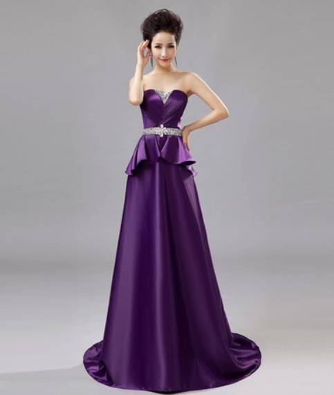 2013 Sexy Strapless  Trailing  High-grade Formal Party Ball Evening Pageant Dresses Wedding Gown