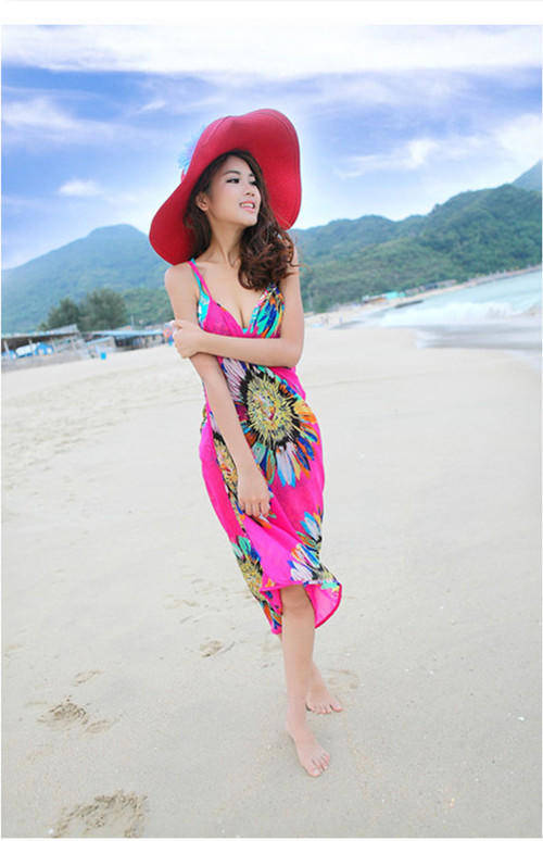 Chiffon Beach Wrap Dress 3colors