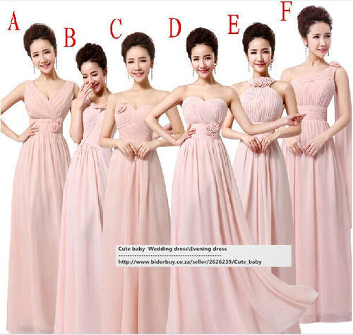 Long Lace up Bridesmaid Prom Party Ball Evening Dresses 6styles