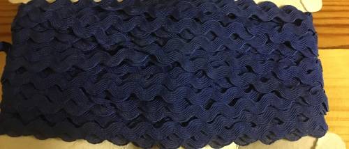 10mm Navy ric rac trimming - sold per metre