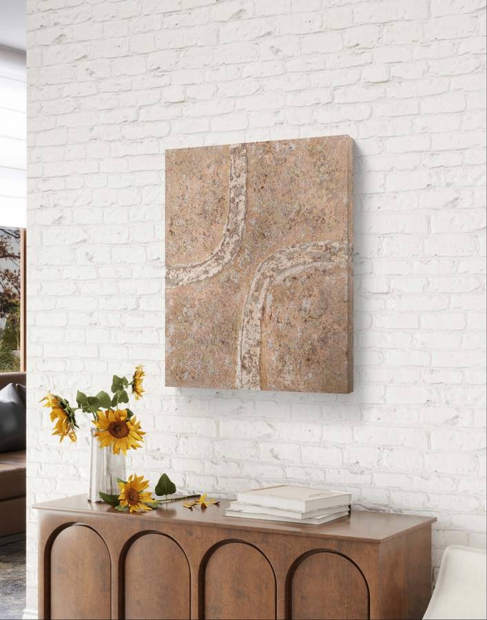 Neutral Beige Minimalistic Textured Artwork