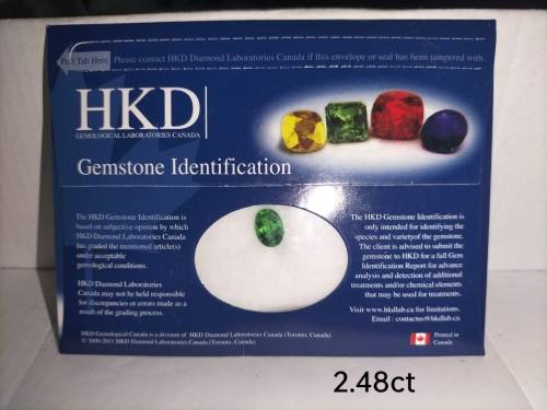 2.48ct HKD CERT GREEN MOLDAVITE TEKTITE