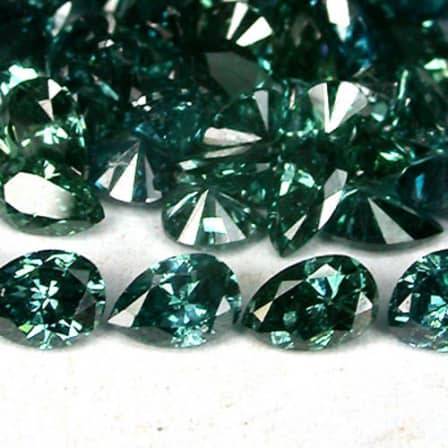 PEAR CUT BLUE DIAMONDS  2.3  x 1.5mm EACH