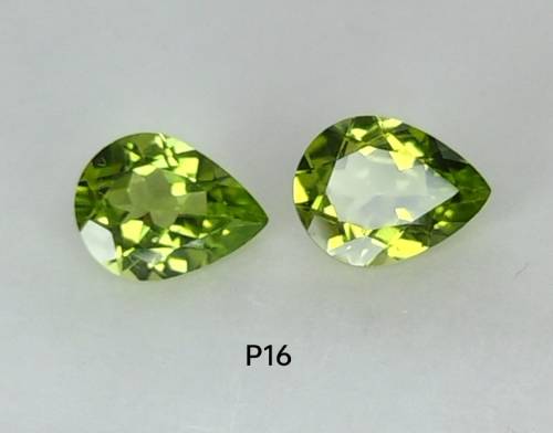 3.00ct BRILLIANT GEM GREEN PERIDOT PAIR [VVS] - UNHEATED FLAWLESS FACETED PAKISTAN PEARS