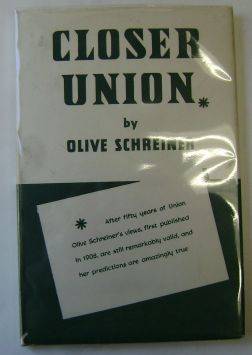 CLOSER UNION by Olive Schreiner