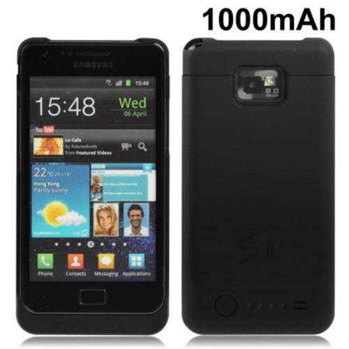 Portable Extended Battery Power Pack Case Charger for Samsung Galaxy S2 i9100 - 1000mAh