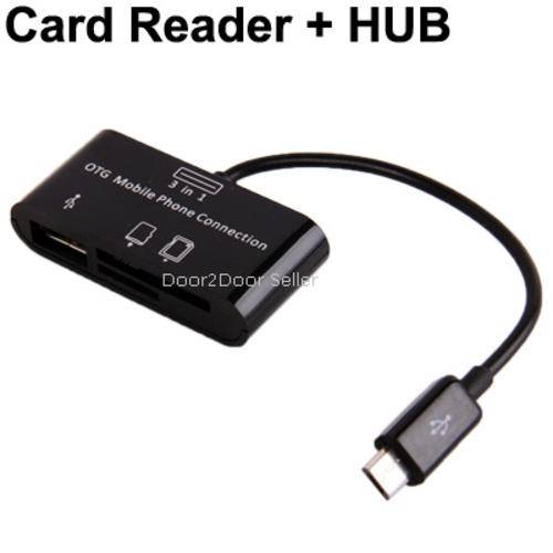 3 in 1 USB/SD Card Reader OTG HUB for Mobile Phone Samsung, LG, HTC, Motorola