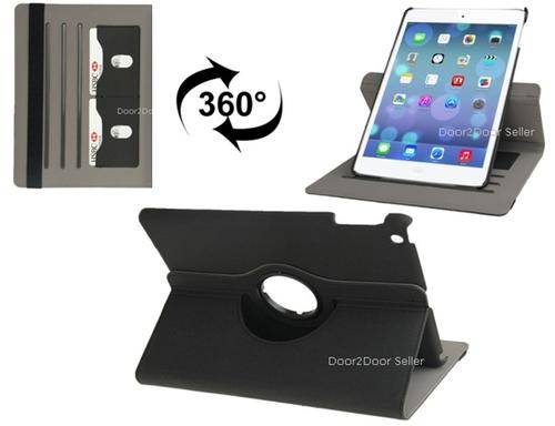 New iPad Air 5 Case - Swivel Rotating Denim Leather Cover in Colours