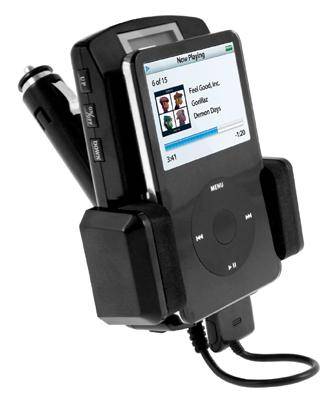 iPod, MP3, MP4  FM Transmitter & Charger Cradle