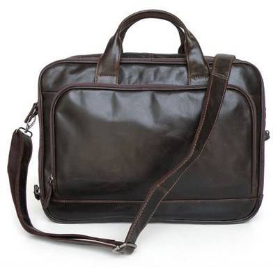 Genuine Leather - 10"-16" Laptop Briefcase Bag or for iPad, Samsung Galaxy, Acer, Asus, Blackberry
