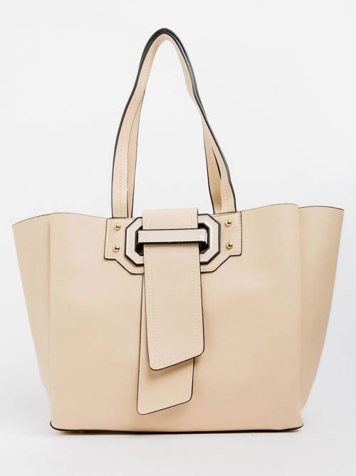 Brand new  BLACKCHERRY Beige Buckle Detail Toe Bag Free courier)