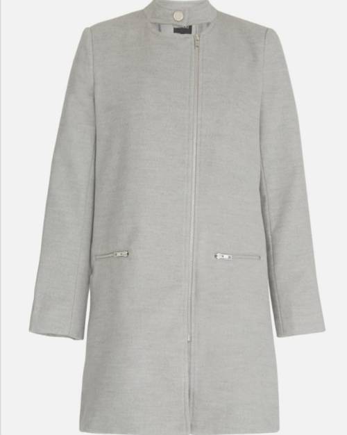 C(INCH) Grey Biker - Style Coat ( Winter Coat)