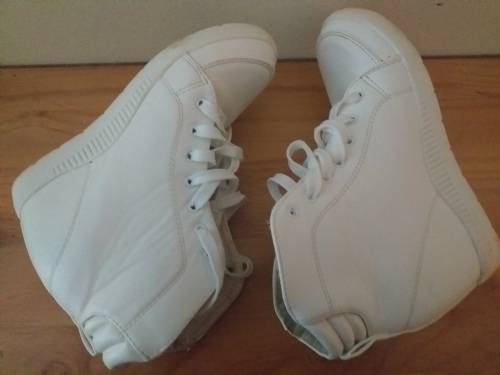 Miss Black Wedge High Ankle Sneakers ( Excellent condition)