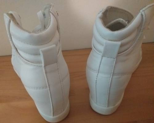 Miss Black Wedge High Ankle Sneakers ( Excellent condition)