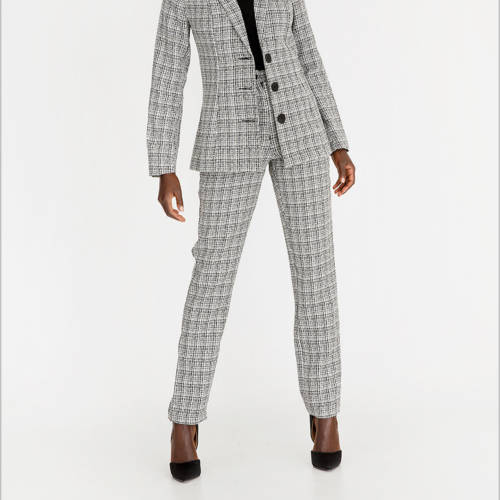 EDIT Grey Regular Straight Cut Polyester & Fit Blazer Suit